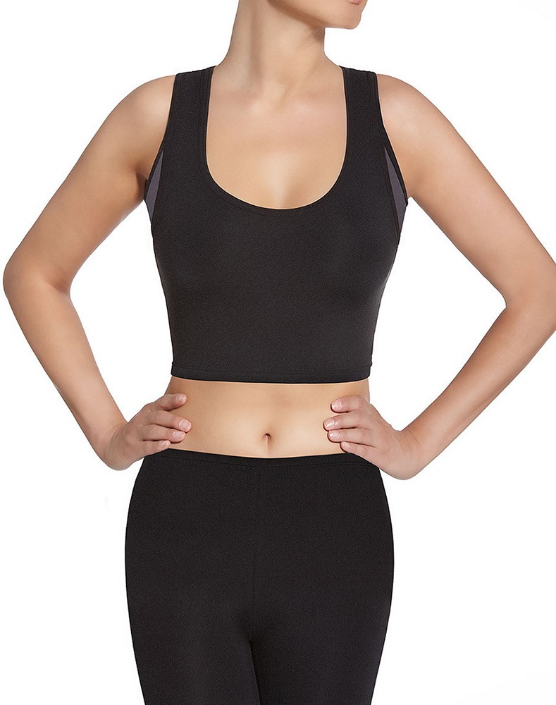 Майка для фитнеса черного цвета Teamtop  купить со скидкой в секс шопе  Женское белье, одежда  Спортивная одежда