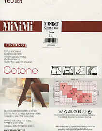 Теплые колготки большого размера MiNiMi Cotone 160 XL