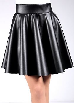 Giulia Circle Skirt Leather